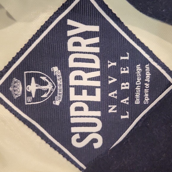 Superdry Navy Label Button-up Short Peacoat (S) - Picture 5 of 9
